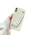 Anymob iPhone Phone Case White Wrist Chain Strap Soft Silicone Mobile Cover iPhone 13 12 11 Pro Max Mini XR XS 7 8 6 6S Plus SE 2020 Compatible-Mobile Phone Cases-PEROZ Accessories