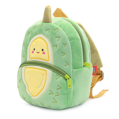 Anykidz 3D Green Durian School Backpack Cute Fruit With Cartoon Designs Children Toddler Plush Bag For Baby Girls and Boys-Backpacks-PEROZ Accessories