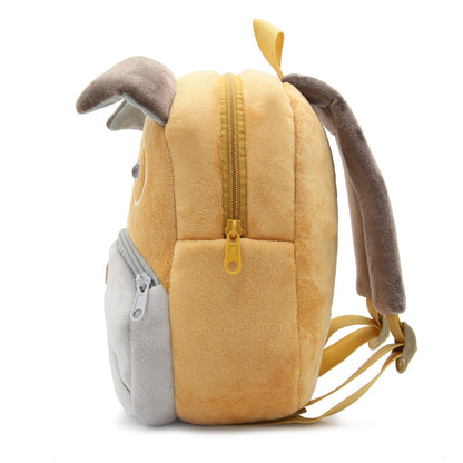 Anykidz 3D Brown Shar Pei Backpack Cute Animal With Cartoon Designs Children Toddler Plush Bag-Backpacks-PEROZ Accessories