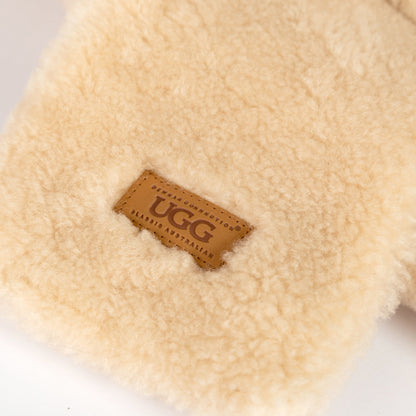 Ugg Curly Sheepskin Scarf-Scarves-PEROZ Accessories
