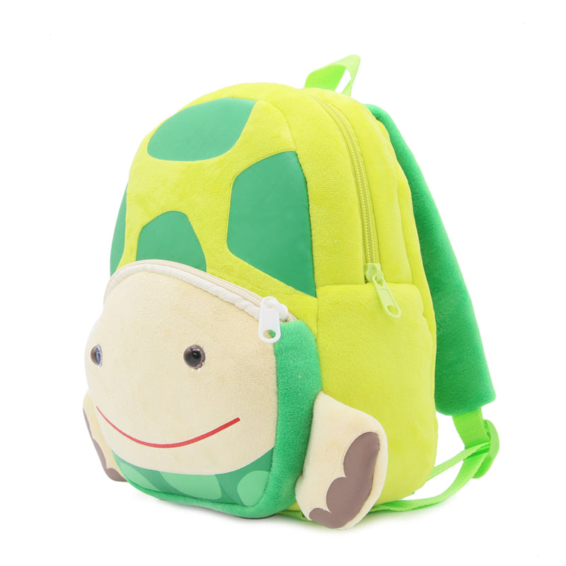 Anykidz 3D Green Turtle School Backpack Cute Animal With Cartoon Designs Children Toddler Plush Bag For Baby Girls and Boys-Backpacks-PEROZ Accessories