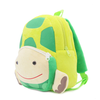 Anykidz 3D Green Turtle School Backpack Cute Animal With Cartoon Designs Children Toddler Plush Bag For Baby Girls and Boys-Backpacks-PEROZ Accessories