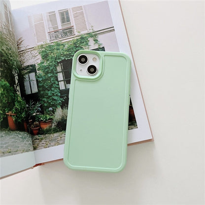 Anymob iPhone Case Turquoise Solid Candy Color Soft Silicone Bumper Shockproof Cover iPhone 13 11 12 Pro Max XR XS Max X Compatible-Mobile Phone Cases-PEROZ Accessories