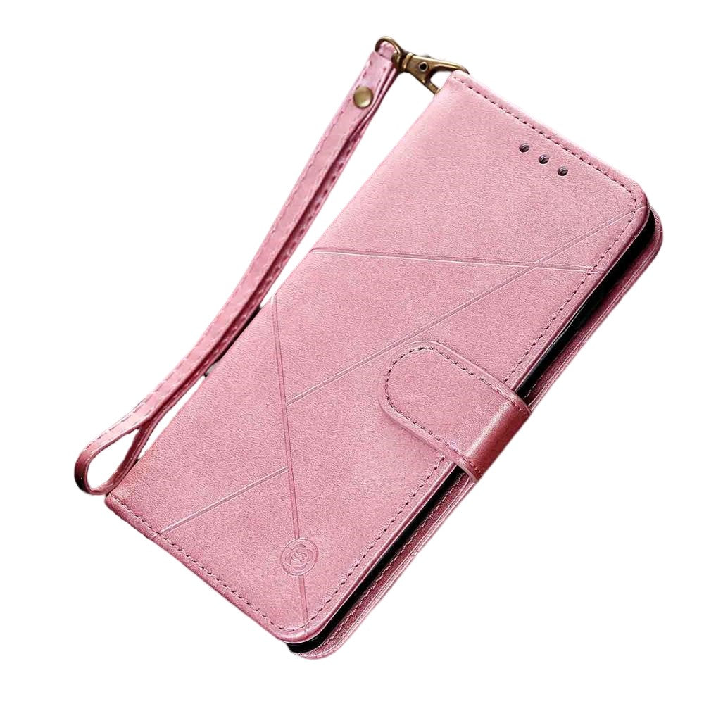 Anymob Samsung Rosy Pink Leather Flip Case Wallet Phone Cover Protection-Mobile Phone Cases-PEROZ Accessories