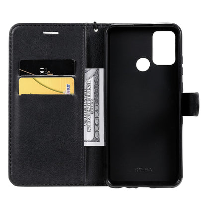Anymob Black Leather Case Magnetic Flip Cover Wallet Phone Protection for Huawei P Smart 2020-PEROZ Accessories