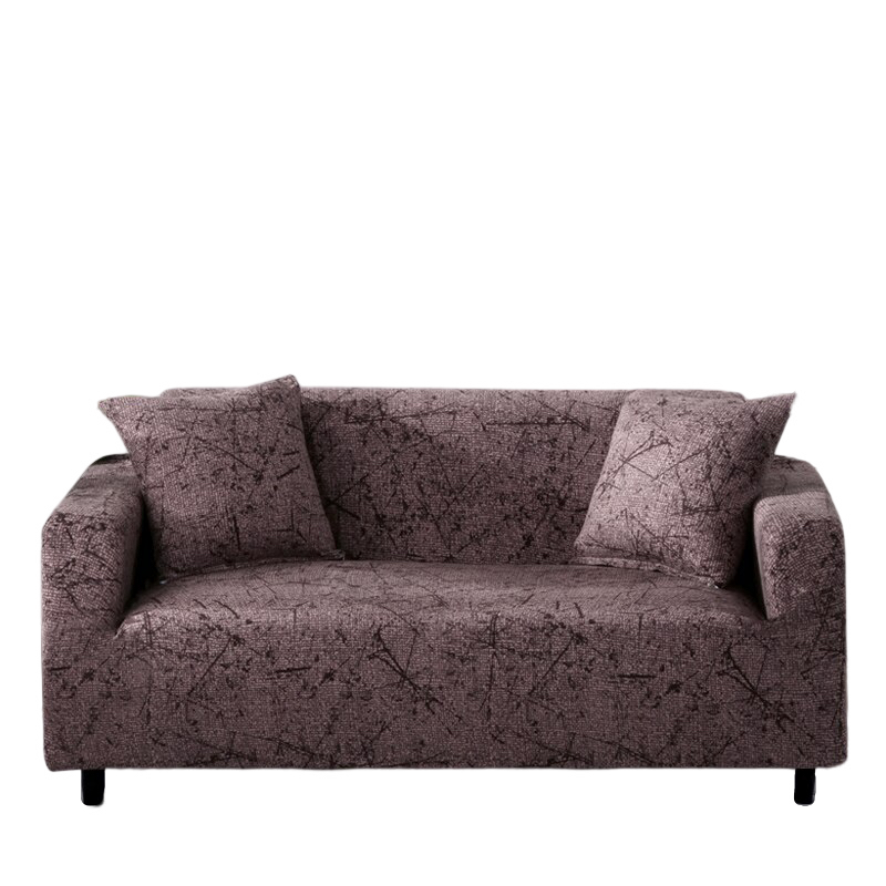 Anyhouz 4 Seater Sofa Cover Chocolate Brown Style and Protection For Living Room Sofa Chair Elastic Stretchable Slipcover-Slipcovers-PEROZ Accessories