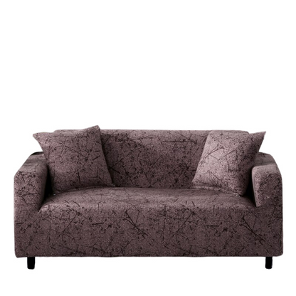 Anyhouz 4 Seater Sofa Cover Chocolate Brown Style and Protection For Living Room Sofa Chair Elastic Stretchable Slipcover-Slipcovers-PEROZ Accessories