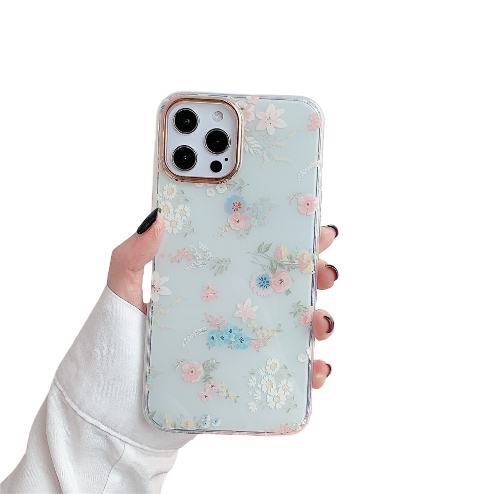 Anymob iPhone Mixed Flower Phone Case Transparent Shockproof Protective Cases Cover-Mobile Phone Cases-PEROZ Accessories