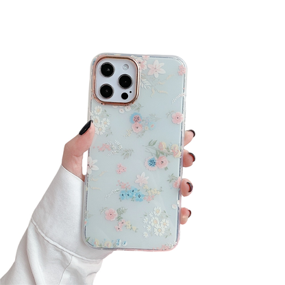 Anymob iPhone Mixed Flower Phone Case Transparent Shockproof Protective Cases Cover-Mobile Phone Cases-PEROZ Accessories