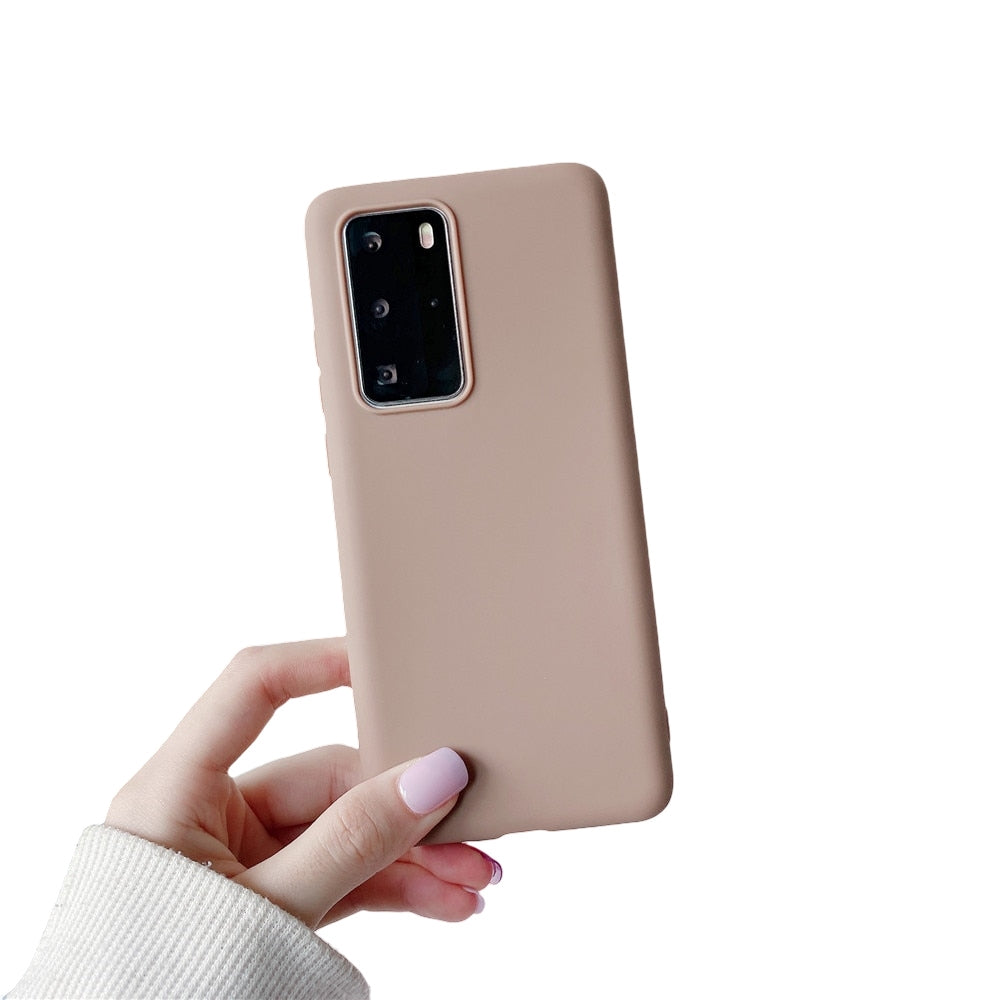 Anymob Samsung Brown Candy Color Phone Case Silicone Back Cover-Mobile Phone Cases-PEROZ Accessories