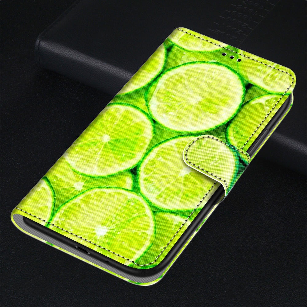 Anymob iPhone Case Lemon Flip Leather Wallet Animal Painting Phone Book Style Cover-Mobile Phone Cases-PEROZ Accessories