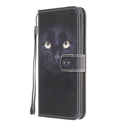 Anymob iPhone Case Black Cat Leather Flip Wallet Cartoon Stand Phone Cases Cover-Mobile Phone Cases-PEROZ Accessories