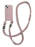 Anymob iPhone Peach Crossbody Lanyard Neck Strap Cord Case Matte Soft Silicone Cover-Mobile Phone Cases-PEROZ Accessories