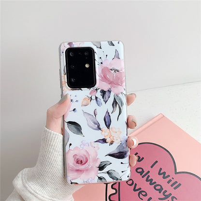 Anymob Samsung Case Purple Art Leaf Flower Silicon Without Holder Stand Phone Cover-Mobile Phone Cases-PEROZ Accessories