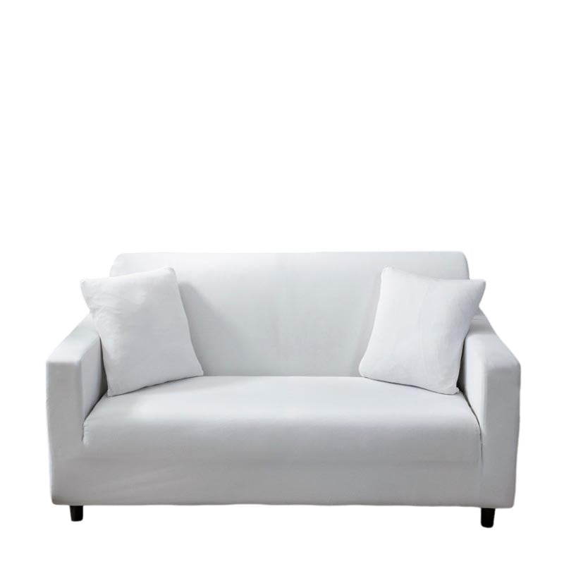 Anyhouz 3 Seater Sofa Cover Plain White Style and Protection For Living Room Sofa Chair Elastic Stretchable Slipcover-Slipcovers-PEROZ Accessories