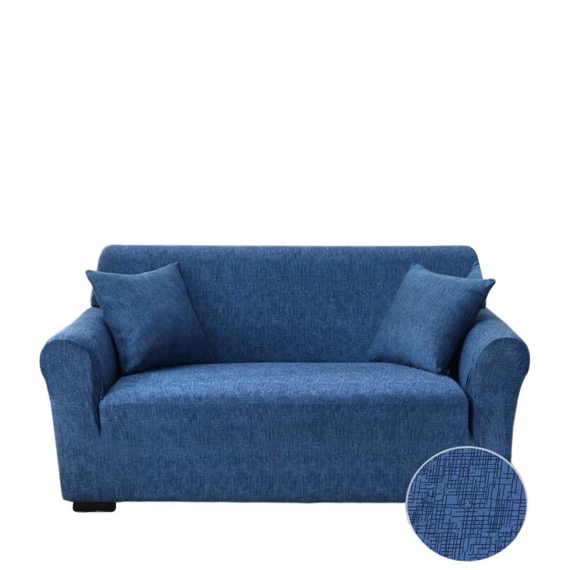Anyhouz 3 Seater Sofa Cover Plain Blue Style and Protection For Living Room Sofa Chair Elastic Stretchable Slipcover-Slipcovers-PEROZ Accessories