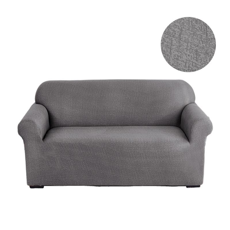 Anyhouz 3 Seater Sofa Cover Solid Gray Style and Protection For Living Room Sofa Chair Elastic Stretchable Slipcover-Slipcovers-PEROZ Accessories