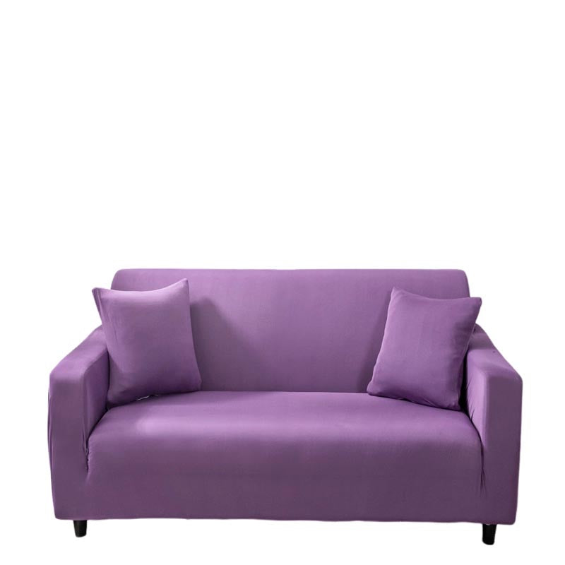 Anyhouz 3 Seater Sofa Cover Plain Purple Style and Protection For Living Room Sofa Chair Elastic Stretchable Slipcover-Slipcovers-PEROZ Accessories