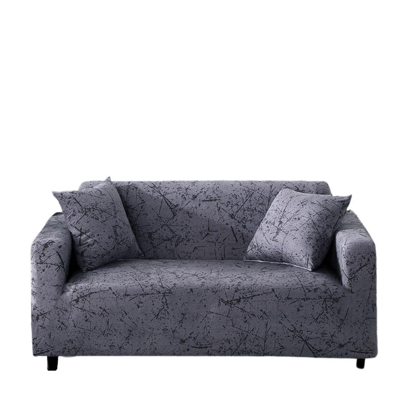 Anyhouz 3 Seater Sofa Cover Marble Gray Style and Protection For Living Room Sofa Chair Elastic Stretchable Slipcover-Slipcovers-PEROZ Accessories