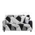 Anyhouz 3 Seater Sofa Cover Black White Geometric Style and Protection For Living Room Sofa Chair Elastic Stretchable Slipcover-Slipcovers-PEROZ Accessories