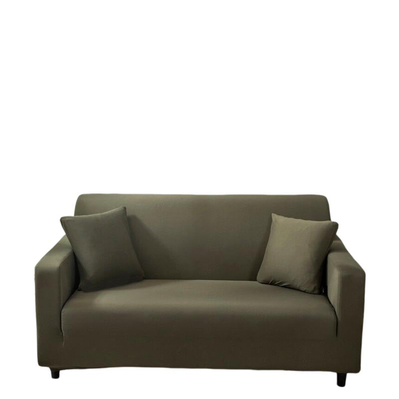Anyhouz 3 Seater Sofa Cover Plain Army Green Style and Protection For Living Room Sofa Chair Elastic Stretchable Slipcover-Slipcovers-PEROZ Accessories
