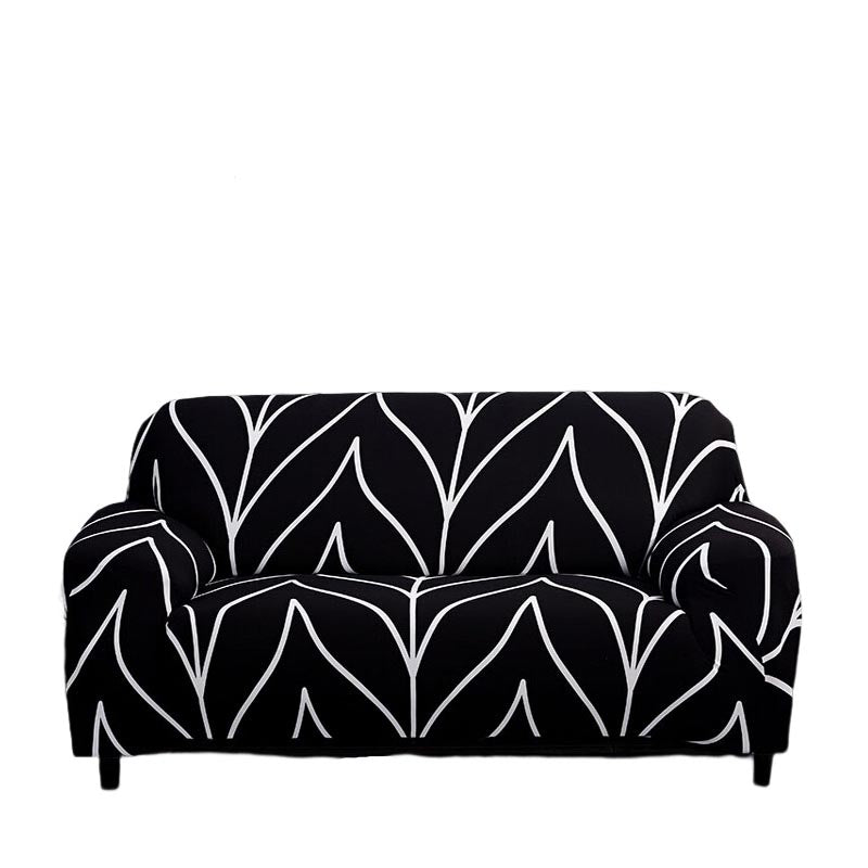 Anyhouz 3 Seater Sofa Cover Black Style and Protection For Living Room Sofa Chair Elastic Stretchable Slipcover-Slipcovers-PEROZ Accessories
