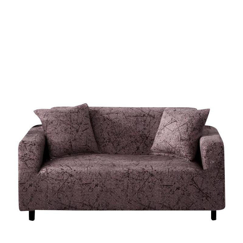 Anyhouz 3 Seater Sofa Cover Chocolate Brown Style and Protection For Living Room Sofa Chair Elastic Stretchable Slipcover-Slipcovers-PEROZ Accessories
