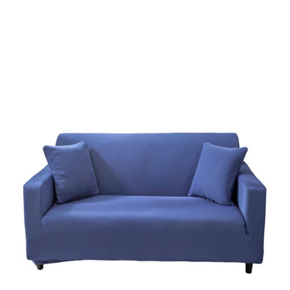 Anyhouz 3 Seater Sofa Cover Plain Royal Blue Style and Protection For Living Room Sofa Chair Elastic Stretchable Slipcover-Slipcovers-PEROZ Accessories