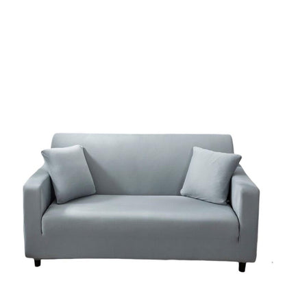 Anyhouz 3 Seater Sofa Cover Plain Ash Grey Style and Protection For Living Room Sofa Chair Elastic Stretchable Slipcover-Slipcovers-PEROZ Accessories