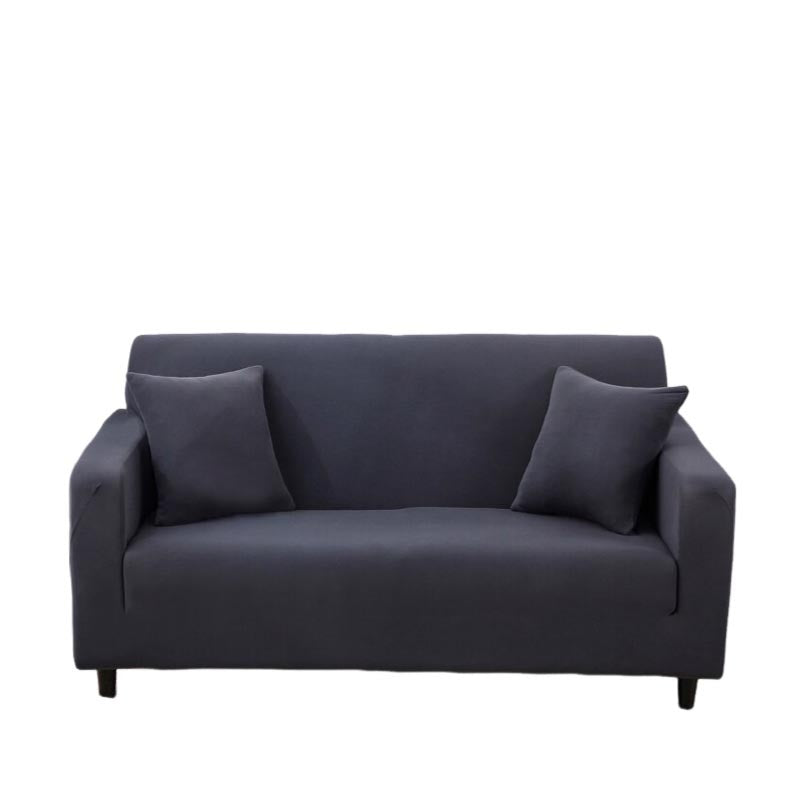Anyhouz 3 Seater Sofa Cover Plain Dark Grey Style and Protection For Living Room Sofa Chair Elastic Stretchable Slipcover-Slipcovers-PEROZ Accessories