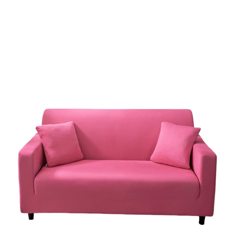 Anyhouz 3 Seater Sofa Cover Plain Rose Red Style and Protection For Living Room Sofa Chair Elastic Stretchable Slipcover-Slipcovers-PEROZ Accessories
