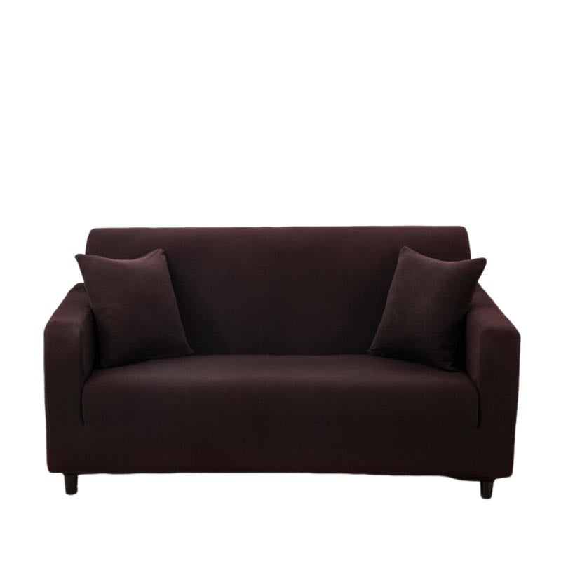 Anyhouz 3 Seater Sofa Cover Plain Coffee Style and Protection For Living Room Sofa Chair Elastic Stretchable Slipcover-Slipcovers-PEROZ Accessories