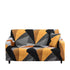 Anyhouz 3 Seater Sofa Cover Golden Yellow Geometric Style and Protection For Living Room Sofa Chair Elastic Stretchable Slipcover-Slipcovers-PEROZ Accessories