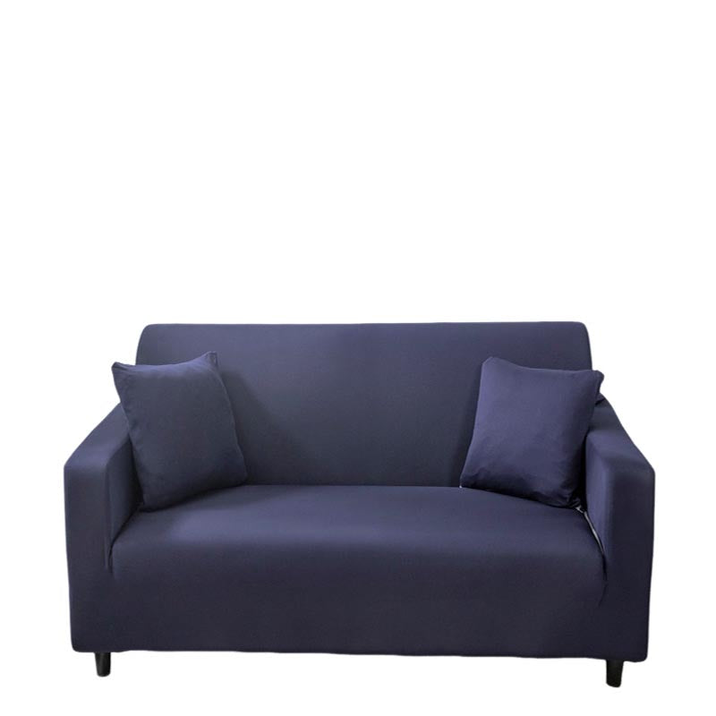 Anyhouz 3 Seater Sofa Cover Plain Navy Blue Style and Protection For Living Room Sofa Chair Elastic Stretchable Slipcover-Slipcovers-PEROZ Accessories
