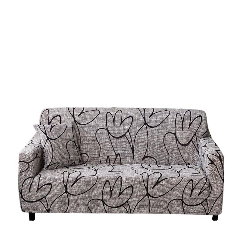 Anyhouz 3 Seater Sofa Cover Light Gray Style and Protection For Living Room Sofa Chair Elastic Stretchable Slipcover-Slipcovers-PEROZ Accessories