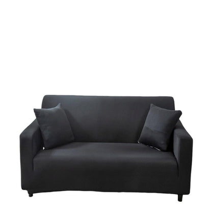 Anyhouz 3 Seater Sofa Cover Plain Black Style and Protection For Living Room Sofa Chair Elastic Stretchable Slipcover-Slipcovers-PEROZ Accessories