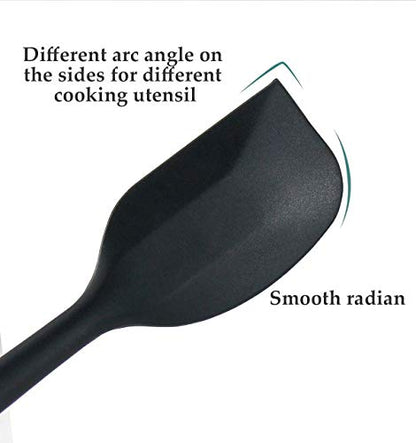 Anygleam Silicone Grey Seamless Mixing Spatula 4 Set Kitchen Accessories Baking Utensil Kit Bread Cake Mixing Tools Cooking Scraper Heat Resistant-Spatula and Shovel-PEROZ Accessories