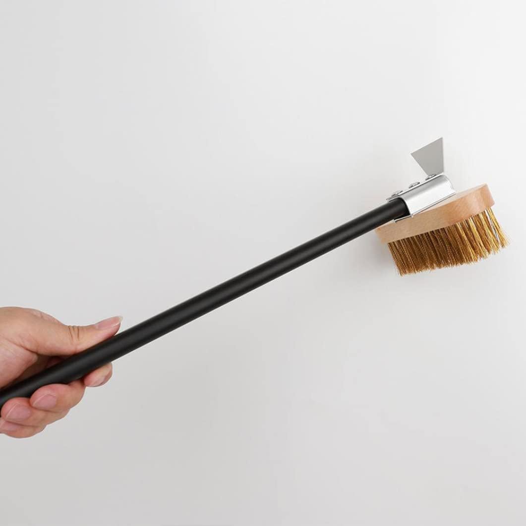 AnyGleam Black 41cm Oven Copper Brush with Metal Scraper Tool Cleaning Accessories-Pizza Makers &amp; Ovens-PEROZ Accessories