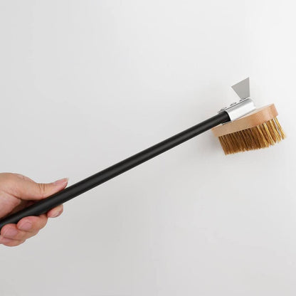 AnyGleam Black 41cm Oven Copper Brush with Metal Scraper Tool Cleaning Accessories-Pizza Makers &amp; Ovens-PEROZ Accessories