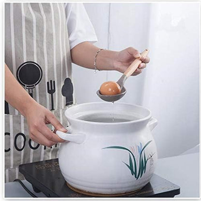 Anygleam Kitchen Utensils 7 Set Natural Beech Wooden Handle Cookware with 1 Tong and 1 Storage Tool with Storage Heat Resistant Non Stick Accessories-Spatula and Shovel-PEROZ Accessories
