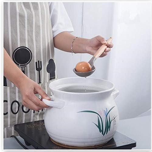 Anygleam Kitchen Utensils 7 Set Khaki Natural Beech Wooden Handle Cookware Tool with Storage Heat Resistant Non Stick Accessories-Spatula and Shovel-PEROZ Accessories