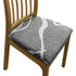 Anyhouz Chair Cover Grey and Light Grey Wave Linear Pattern Print Stretch Seat Cover for Home Dinning Kitchen Washable Removable-Chair Cover-PEROZ Accessories