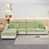 Anyhouz Sofa Cover Mint Green L-Shape Polyester Chenille Thick Stretchable Cushion For Living Room Enlarge Size Extra Large-Slipcovers-PEROZ Accessories