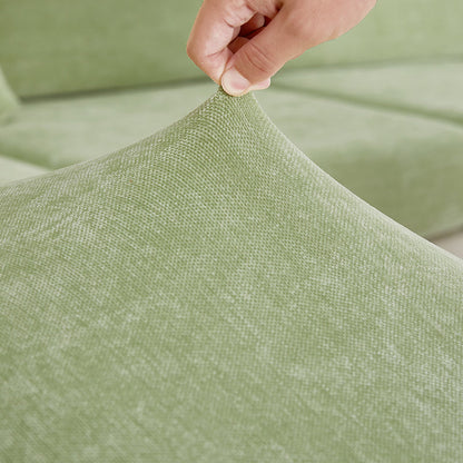 Anyhouz Sofa Cover Mint Green L-Shape Polyester Chenille Thick Stretchable Cushion For Living Room Enlarge Size Small-Slipcovers-PEROZ Accessories