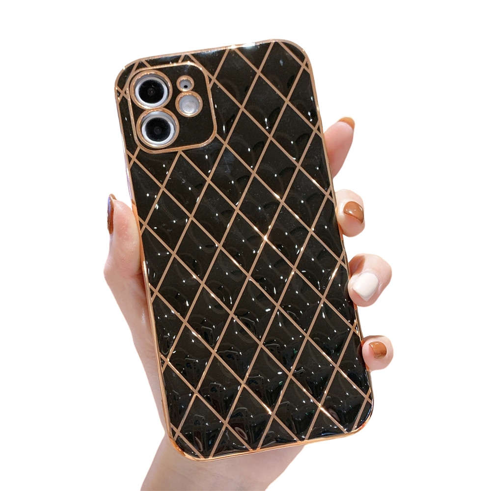 Anymob iPhone Black Electroplated Phone Case Soft Silicone Shockproof Back Cover-Mobile Phone Cases-PEROZ Accessories
