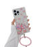 Anymob iPhone Case Pink Butterfly Shell Texture Wristband Soft Square Phone Cover-Mobile Phone Cases-PEROZ Accessories