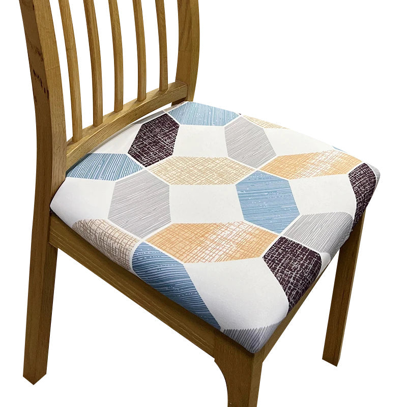 Anyhouz Chair Cover Multi Color Diamond Print Stretch Seat Cover for Home Dinning Kitchen Washable Removable-Chair Cover-PEROZ Accessories