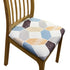 Anyhouz Chair Cover Multi Color Diamond Print Stretch Seat Cover for Home Dinning Kitchen Washable Removable-Chair Cover-PEROZ Accessories