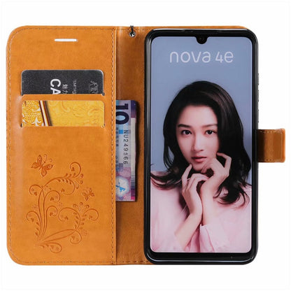 Anymob Huawei Dark Orange Flip Wallet Cover Leather Magnetic Phone Case-PEROZ Accessories