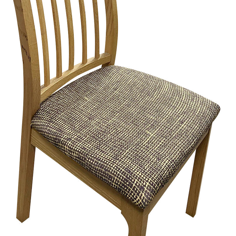 Anyhouz Chair Cover Dark Brown Corn Kennel Pattern Stretch Seat Cover for Home Dinning Kitchen Washable Removable-Chair Cover-PEROZ Accessories